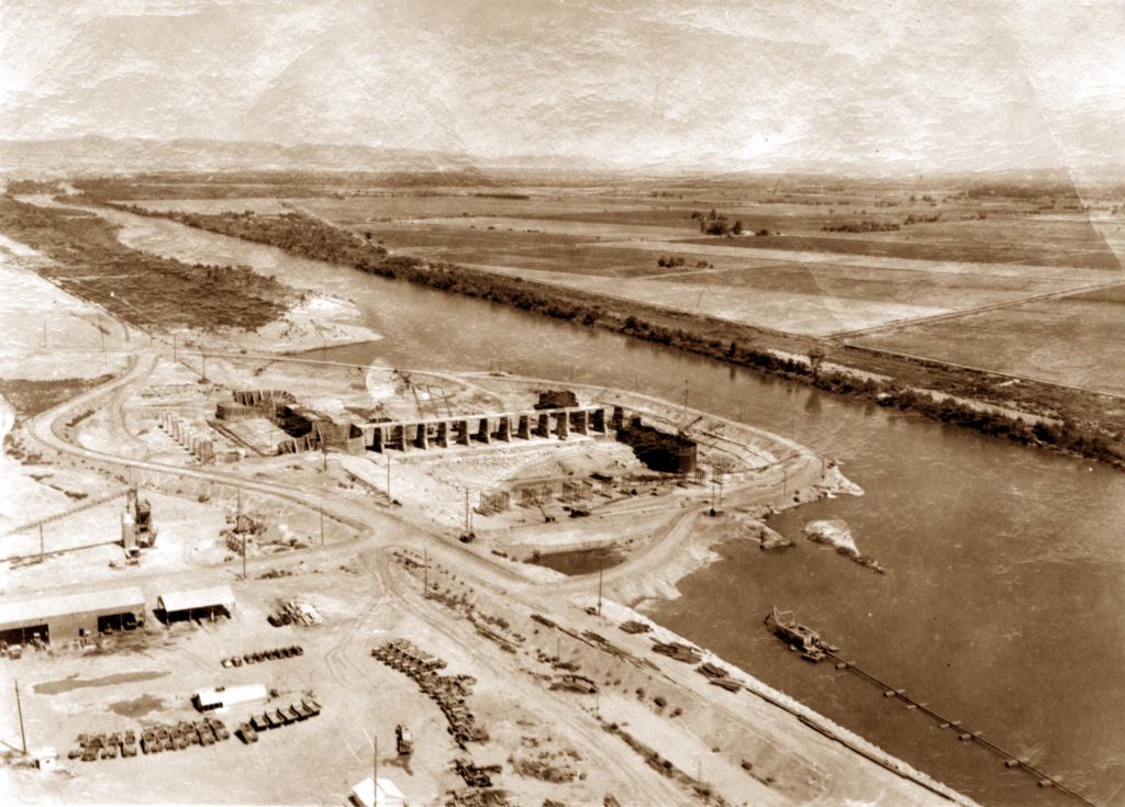 Construcción de la Presa Morelos, circa 1950